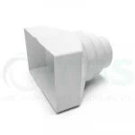Double Airbrick Adapter - Round Plastic Duct - 100mm/125mm/150mm Ø
