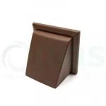 Cowled Wall Outlet c/w Backdraught Shutter  - 100mm Ø Spigot - Brown
